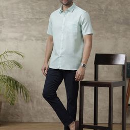 Ramraj Men Textured Spread Collar Casual Casual Shirt-picture-47