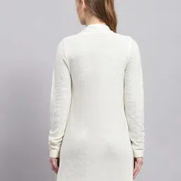 Monte Carlo White Wool Blend Self Full Sleeve Cardigan image 2