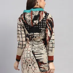 Monte Carlo Rust Wool Blend Self Full Sleeve Cardigan image 2