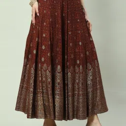 Biba Brown Printed Skirt image 4