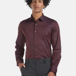 Arrow New York Maroon Cotton Regular Fit Shirt image 1
