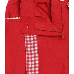Elle Kids Red Mid Rise Trousers image 3