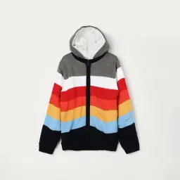 Fame Forever by Lifestyle Kids Multicolor Striped Full Sleeves Sweater-image-32