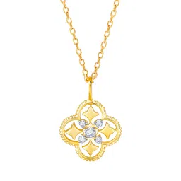 GIVA 14K Yellow Gold Ganesha Diamond Pendant,without chainfor Women image 2