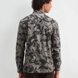U.S. Polo Assn. Denim Co. Brown Slim Fit Floral Print Shirt image 2