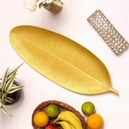 DAILY RITUALS Elegant Gold Leaf Serving Tray - Set of 2 image 2
