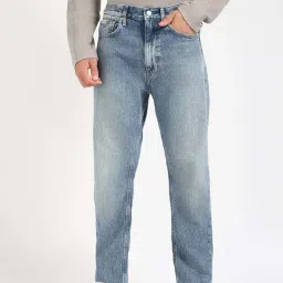 Calvin Klein Jeans Blue Cotton Straight Fit Jeans-picture-33