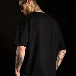 The Souled Store Black Cotton Oversized Graphic Print T-Shirts image 2