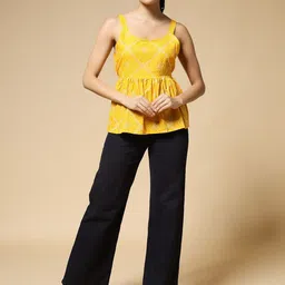 Istyle Can Women Printed Peplum Cotton Top-picture-20