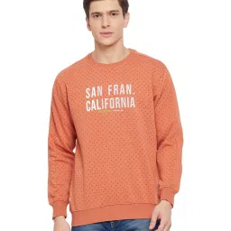 Duke Orange Round Neck Printed Sweatshirt image 1