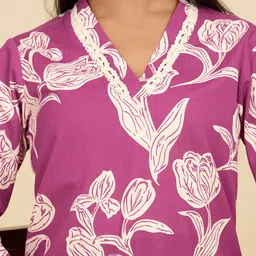 Komarri U Printed Long Sleeves Mandarin Collar Shirt With Trouser image 2