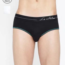La Intimo Black & White Comfort Fit Briefs - Pack Of 2-image-102