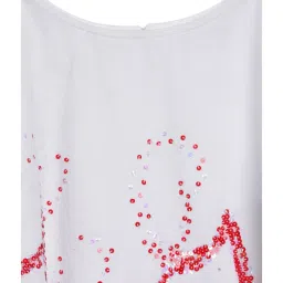 Elle Kids White Cotton Embellished Top image 3