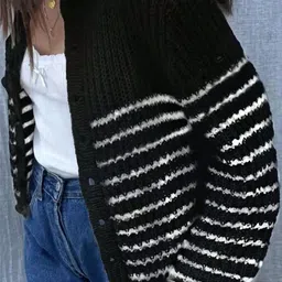 StyleCast Women Striped Full Sleeve Cardigan-image-99