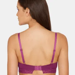 Rosaline by Zivame Purple Non Wired Padded T-Shirt Bra image 2