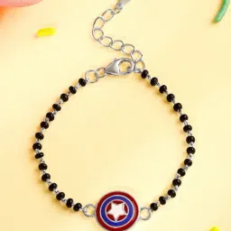 GIVA Silver Vibranium Kid's Bracelet Rakhi-image-20