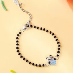 GIVA Silver Heart Panda Kid's Bracelet Rakhi-picture-28