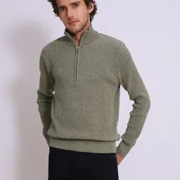 Selected Homme Green Regular Fit Texture Pullover-picture-39