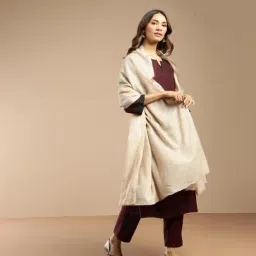 Fabindia Natural Regular Fit Woven Design Shawl image 2