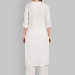 Mera Rang Women Regular Pure Cotton Kurta with Palazzos image 3