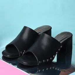 Louis Stitch Women's Jet Black Casual Sandals-image-81