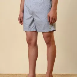 Sleepz by Raymond Medium Blue Pure Cotton Printed Regular Fit Boxers image 4