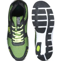 Duke Men's Black & Lime Green Running Shoes image 3