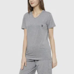Vimal Jonney Grey Regular Fit Pajama Set image 3