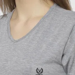 Vimal Jonney Grey Regular Fit Pajama Set image 5