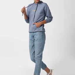 Forever 21 Blue Textured Sweatshirt image 4