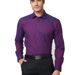 Park Avenue Dark Violet Slim Fit Shirt-image-47
