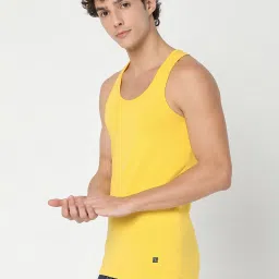 UnderJeans by Spykar Yellow Vest image 3