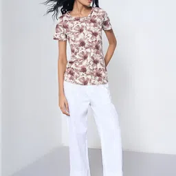 Honey by Pantaloons Floral Print Cotton Top image 4