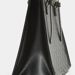 Styli Black Printed Structured Shoulder Bag image 3