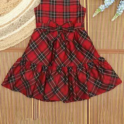 The Lion and The Fish Checked Fit & Flare Dress image 1