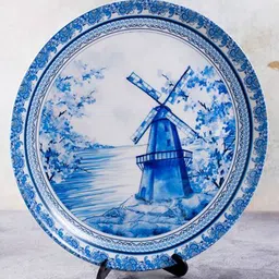 Kolorobia Delfware Dutch Blue Pottery Inspired Home Decor Wall Plate-picture-25