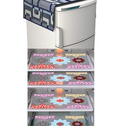 Dakshya Industries Fridge Top Cover and Fridge Mat Combo Set of 5-picture-32