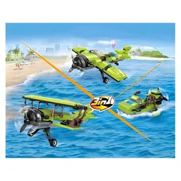 YAMAMA Building Blocks 3 in1 Propeller Airplane Bricks Block Set With Detailed Guidebook Learning And Educational Toy Play Fun And Educational Toys For Kids 178 Pcs  Multicolor-image-100