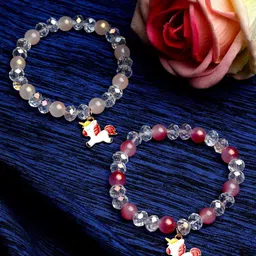 Stoln Girls 2 Crystals Charm Bracelet image 1