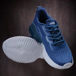 asian Colour Blocked Lace Up Running Shoes - Turquoise & Red image 3