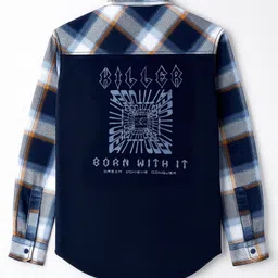 Junior Killer Full Sleeves Buffalo Checked Shirt - Blue image 3