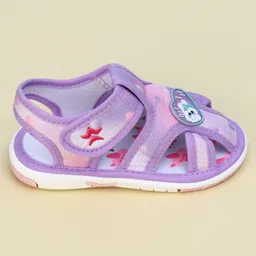 Cute Walk by Babyhug Velcro Closure Sandal With Mesh - Purple image 4