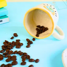 WEAVING HOMES Abstract Evil Eye Mug With beautiful Rust Color Drinkware Mug 180 ml image 4