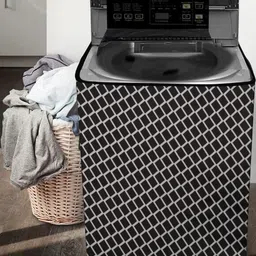 The Furnishing Tree Washing Machine Cover Check Grey Compatible for Whirlpool 6.2 Kg Fully-Automati image 5