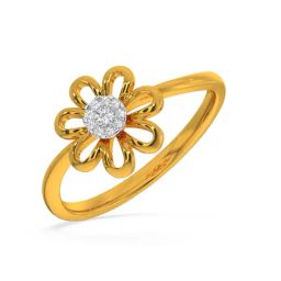 Kisna Diamond & Gold Jewellery Cate 14k (585) Diamond & Gold Ring For Women-picture-4