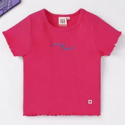 Ed-a-Mamma Kids Pink Embroidered T-Shirt image 2
