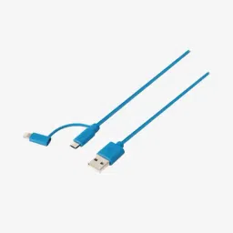 Nedis Sweex 2-In-1 Sync & Charge Cable Apple Lightning Adapter & Micro USB ( Blue)-picture-19