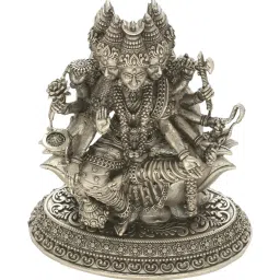 Sri Jagdamba Pearls 800 Silver Devi Gayatri Mata Idol - 113 gm image 2