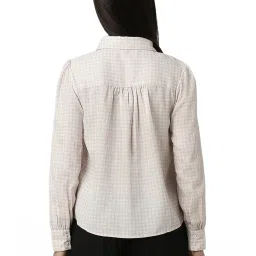 Van Heusen White Geometric Shirt image 2