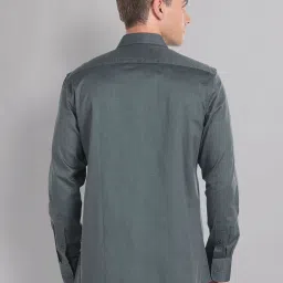 AD by Arvind Grey Regular Fit Textured Shirt image 2
